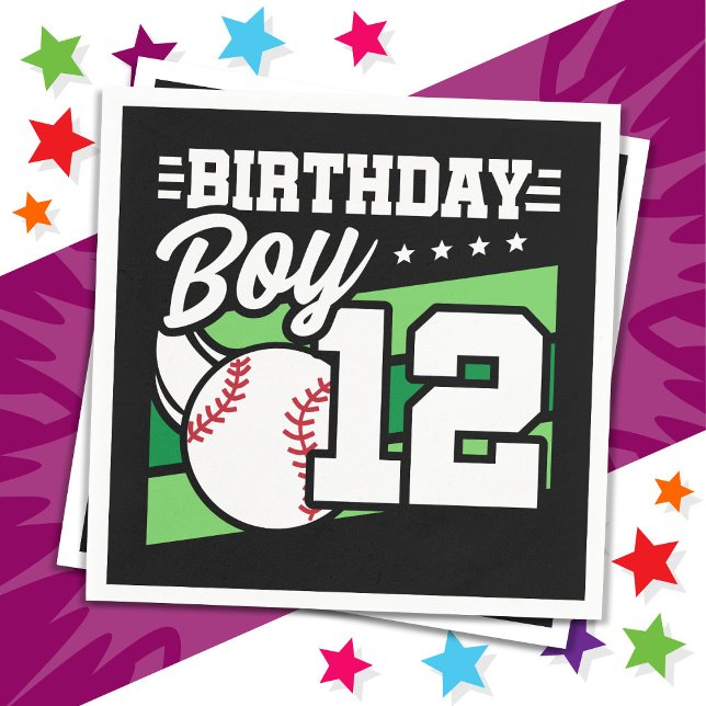 12-åriga baskiska Party-temat 12:e födelsedag Pappersservett (Skapare uppladdad)