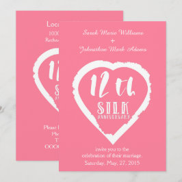 12 års äktenskap siden traditionell inbjudningar