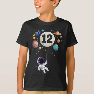 12 ÅRS Åldersdag Astronaut 12:e födelsedag T Shirt