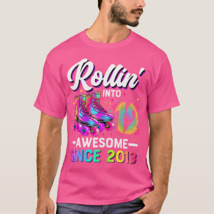 12-års födelsedagsflicka 12 år gammal rullskridsko t shirt