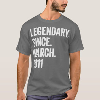 12 års legendary sedan mars 2011 12:e Birthday1 T Shirt
