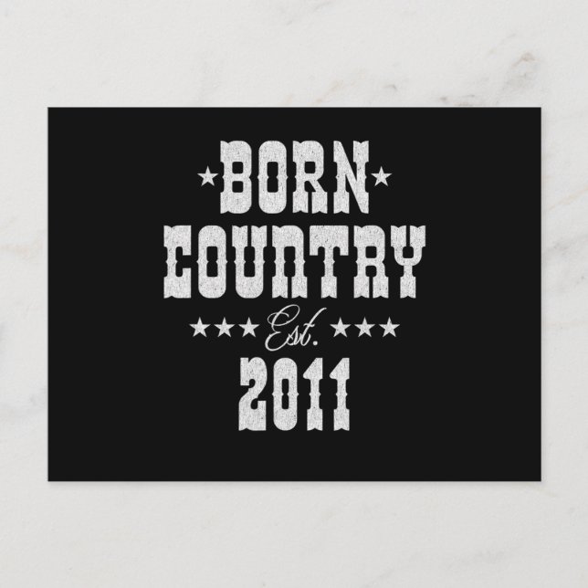 12-årsdag för Country Western Musikälskare Vykort (Framsida)