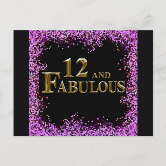 12-årsdag  helg vykort (Framsida)