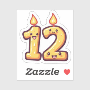 12-årsdag klistermärken