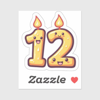 12-årsdag klistermärken