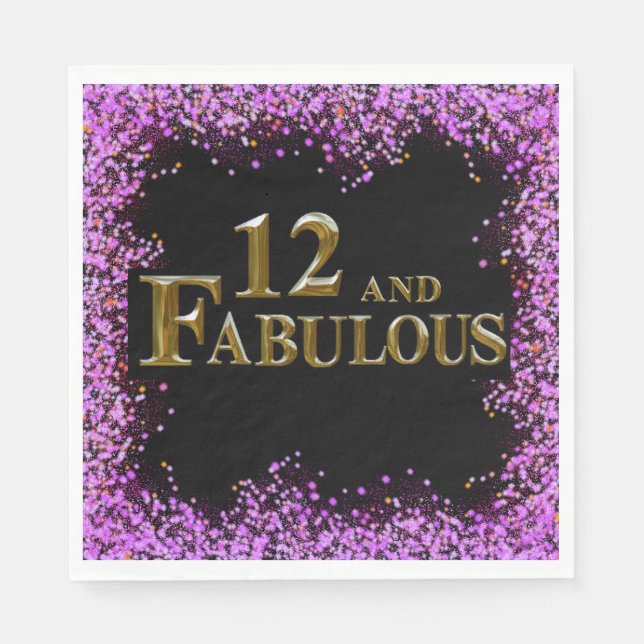 12-årsdag  pappersservett (Framsidan)