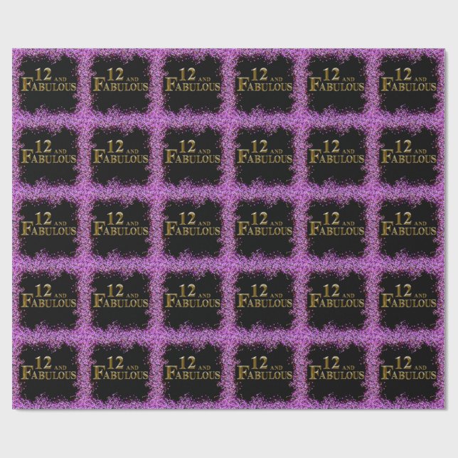 12-årsdag  presentpapper (Platt)