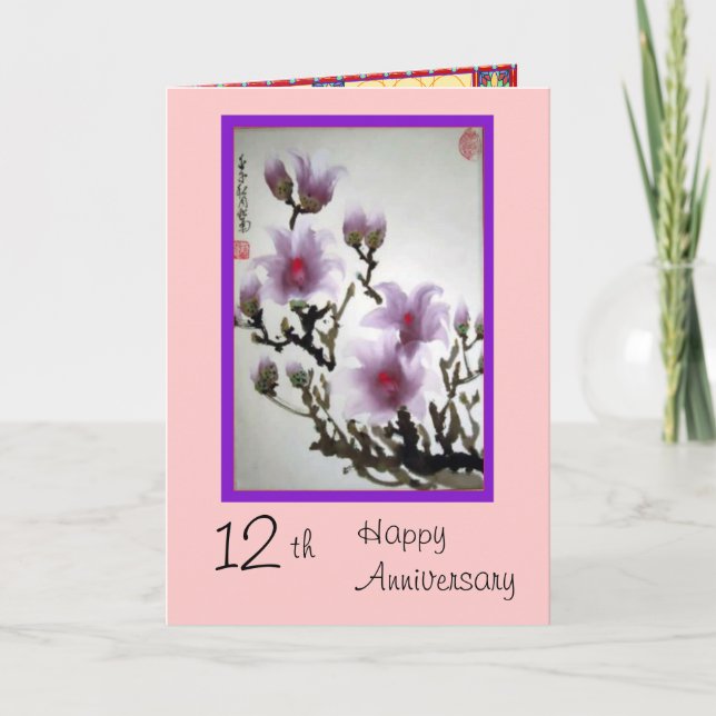 12-årsjubileumskort kort (Framsida)