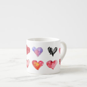 12 Artsy-4 Kärlek Hearts Espresso Mugg Espressomugg