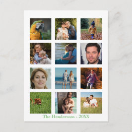 12 Bild Familjefoto ✨ Kollage Anpassad Vykort