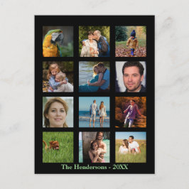 12 Bild Familjefoto ✨ Kollage Anpassad Vykort
