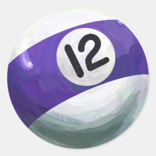 12 Boll Runt Klistermärke