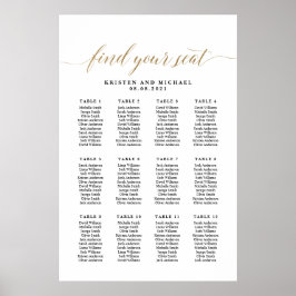 12 Bord 120 gäster hittar ditt platsschema Poster