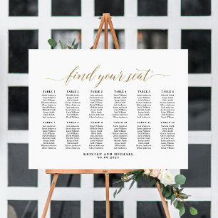 12 Bord-klassi - Hitta ditt sittplatsschema Poster