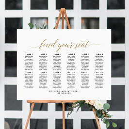 12 Bord Klassisk Hitta Din Plats Placeringsplan Poster