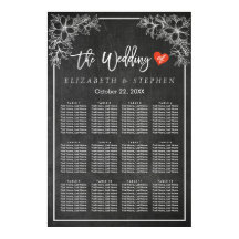 12 Bord Sittplatsdiagram Blommigt Ram