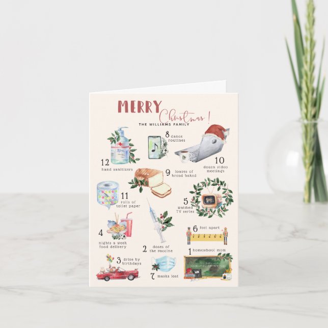 12 Covid-dagar | "Karantän" julhelg Kort (Framsida)