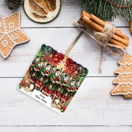 12 Dag för Elva av julpipor Julgransprydnad Keramik