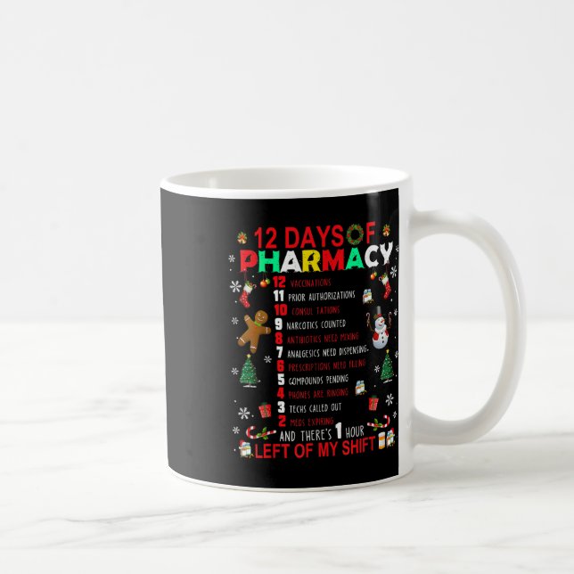 12 dagar av apotek Rolig jul apotekare Tec Kaffemugg (Höger)