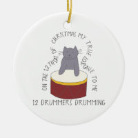 12 dagar av Catmas 12 handelsresandear som trummar