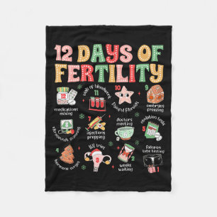 12 dagar av fertilitet Ivf-sjuksköterska jul Ob Gy Fleecefilt