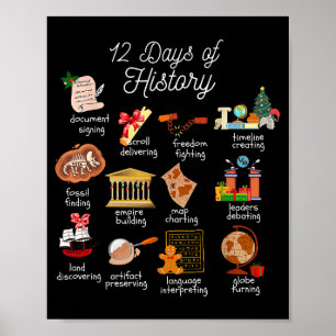 12 dagar av historielärarens jul sociala studier poster