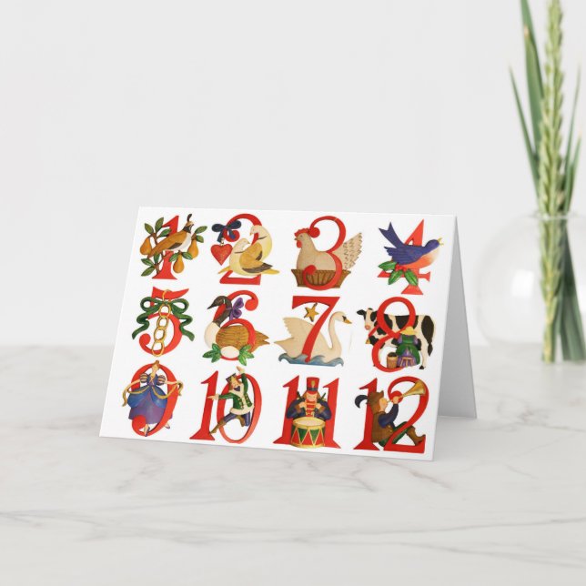 12 dagar av jul helgkort (Framsida)