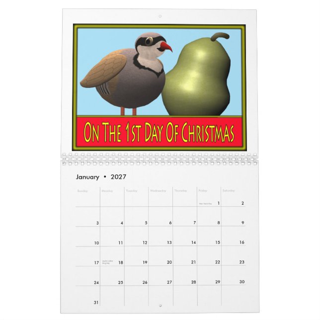 12 dagar av jul kalender (Jan 2027)