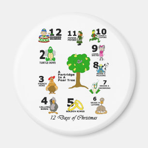 12 dagar av jul magnet
