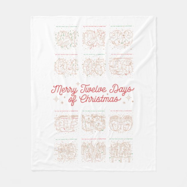 12 dagar av julbalk i Ull Fleecefilt (Framsidan)