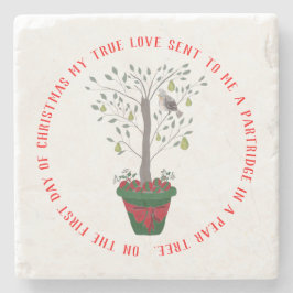 12 dagar av julrapphönan i ett Pearträd Stenunderlägg