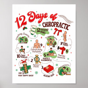 12 dagar av kiropraktisk jul kiropraktor poster