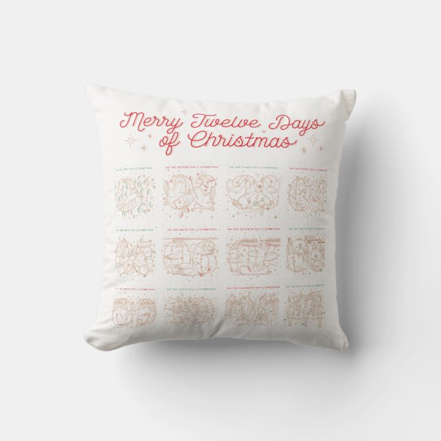 12 DAGAR CHRISTMAS / Julpillow Kudde (Framsida)