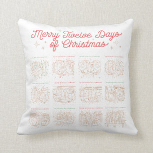 12 DAGAR CHRISTMAS / Julpillow Kudde