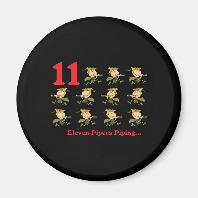 12 dagar elva pipare som spelar magnet (Framsidan)