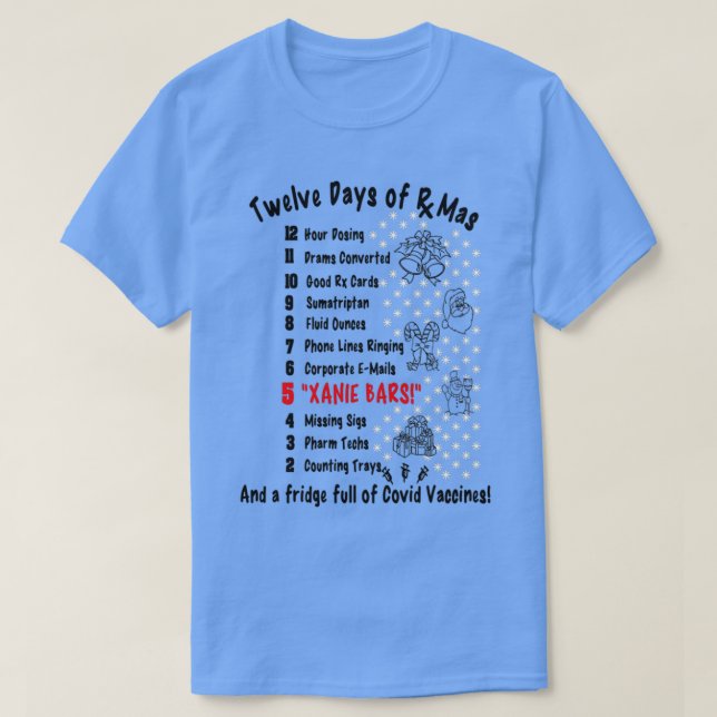 12 dagar farmaceutisk jul t shirt (Design framsida)