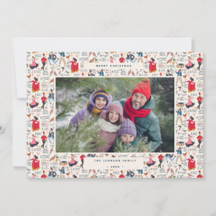 12 dagar gammalt traditionellt julfoto julkort