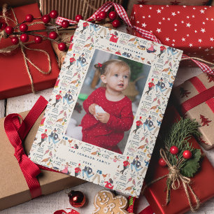 12 dagar gammalt traditionellt julfoto julkort