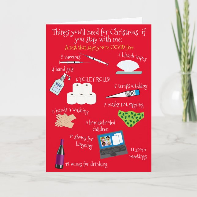 12 dagar jul- och COVID-kort Kort (Framsida)