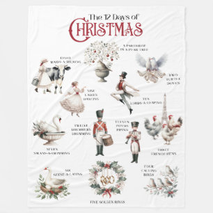 12 dagar jul Theme Winter Blanket Fleecefilt