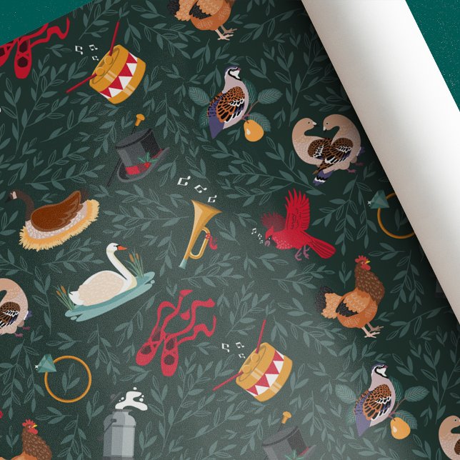 12 DAGAR Juldag Helgdag Papper Presentpapper (Skapare uppladdad)