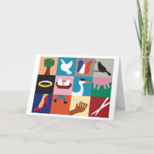 12 dagar Julhälsningar julkort