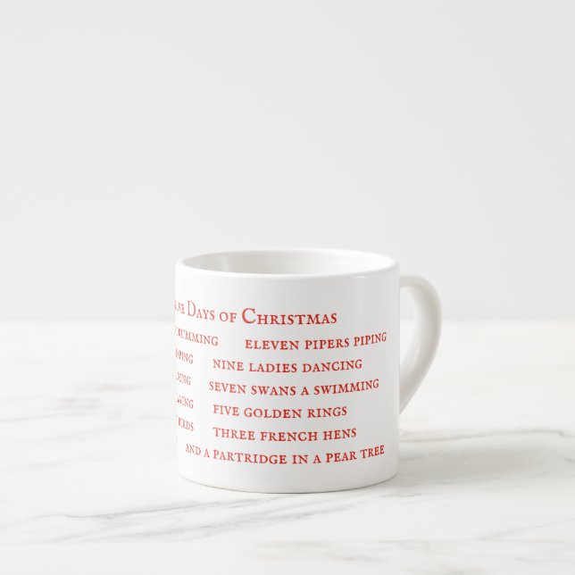 12 DAGAR LYRICS Espresso Kopp Espressomugg (Framsida höger)