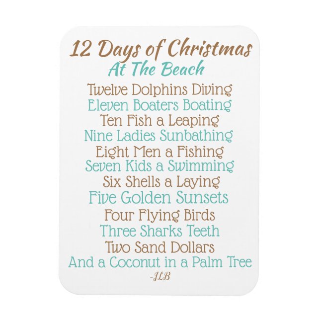 12 dagar med CHristmas Magnet (Vertikal)
