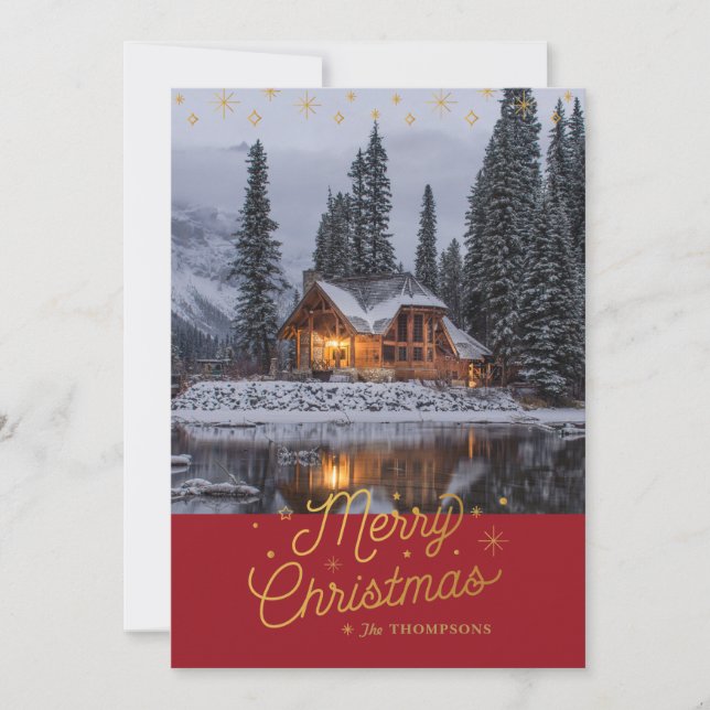 12 dagar med CHRISTMAS-mallfotokort Julkort (Framsida)