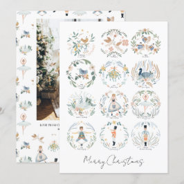 12 dagar med julfotopatens Helgdag Personlig Julkort