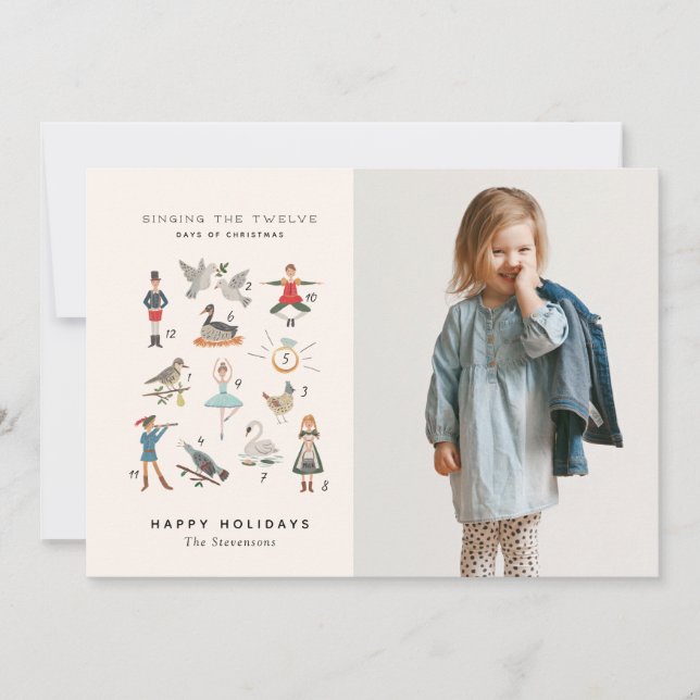 12 dagar med julfotoport julkort (Framsida)