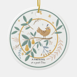 12 dagar med julparklapp i Pear Träd Julgransprydnad Keramik