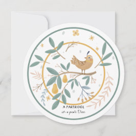 12 dagar med julparklapp i Pear Träd Julkort