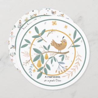 12 dagar med julparklapp i Pear Träd Julkort